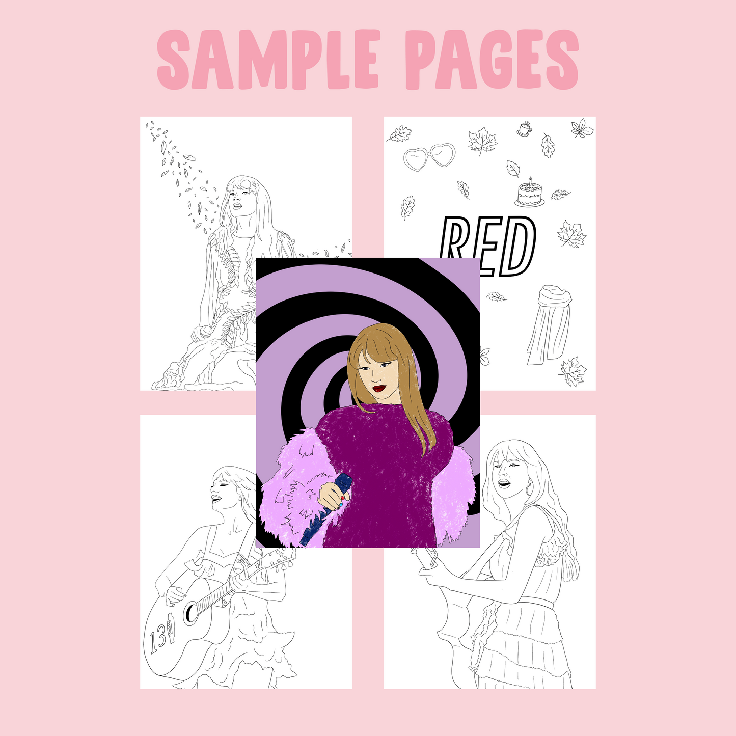 Through Her Eras: A Taylor Swift Inspired Coloring Book