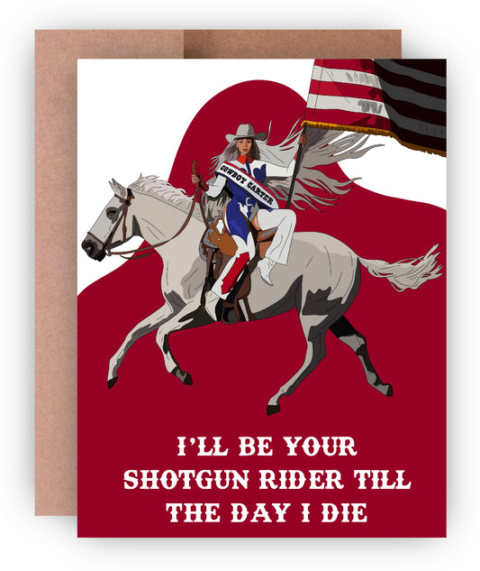 Shotgun Rider Greeting Card