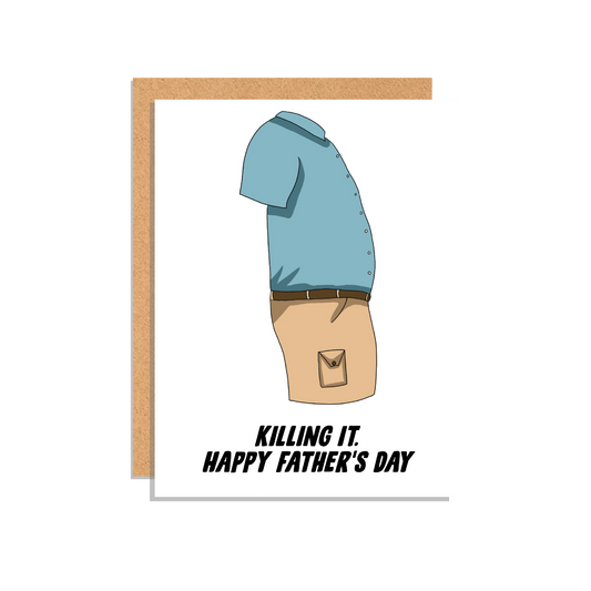 Dad Bod Father's Day Greeting Card for Dads