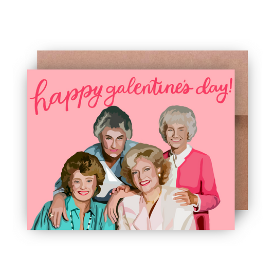 Golden Galentine's Day Greeting Card