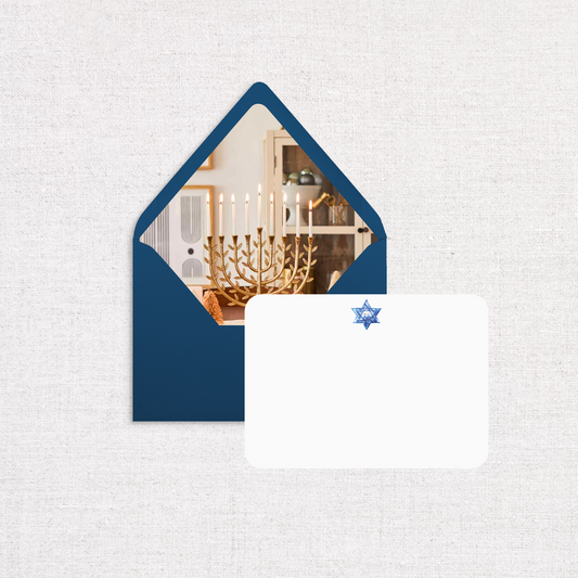 Star of David Hanukkah Blank Card