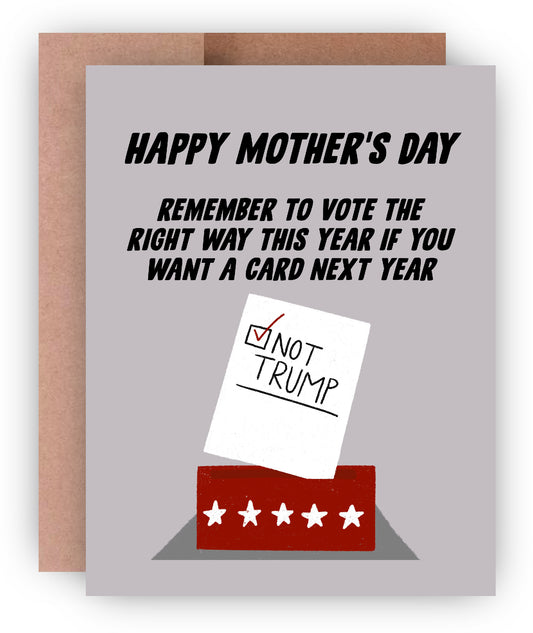 Not Trump Mother's Day Greeting Card
