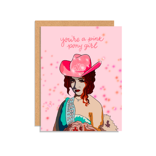 You're A Pink Pony Girl Greeting Card