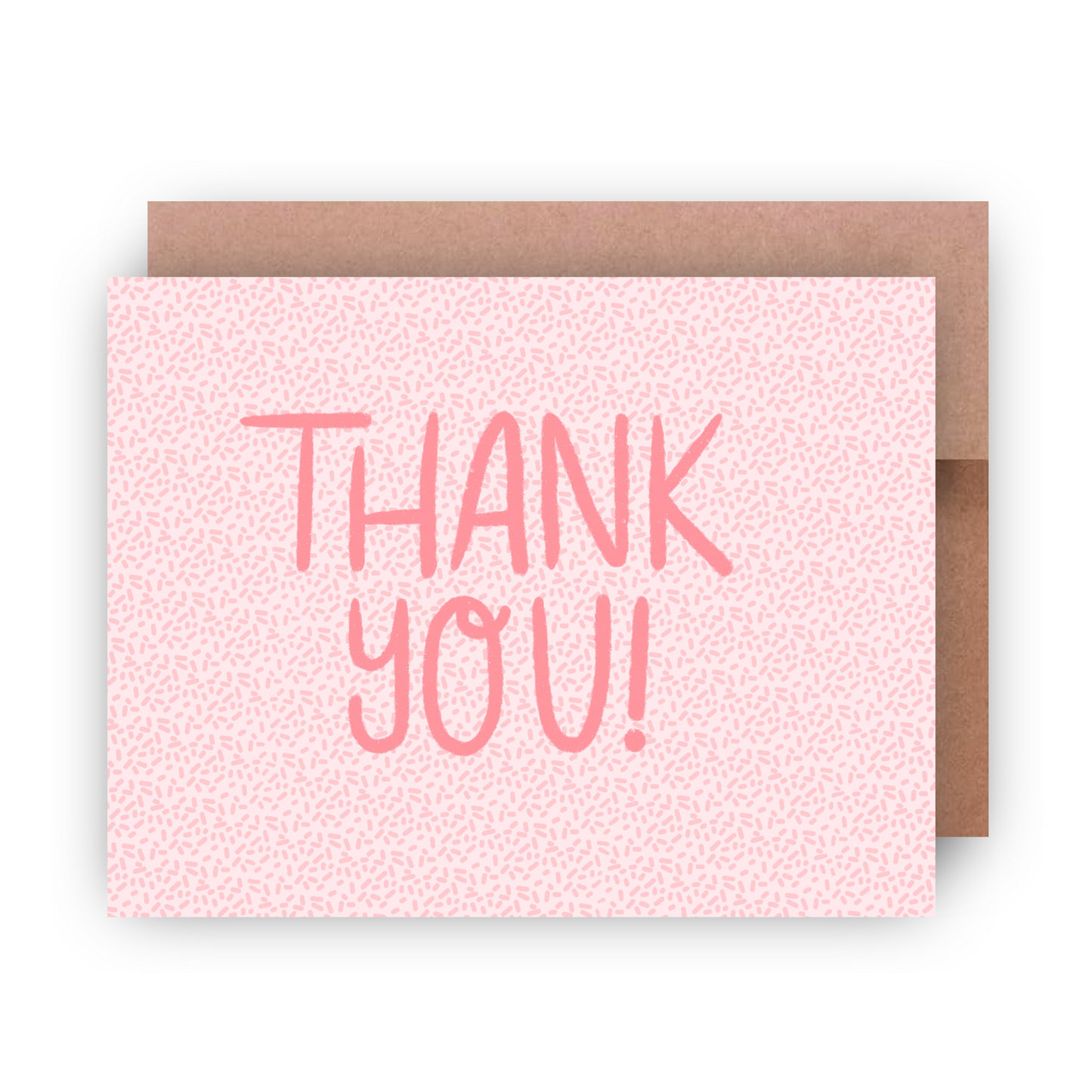 Pink Thank You Greeting Card