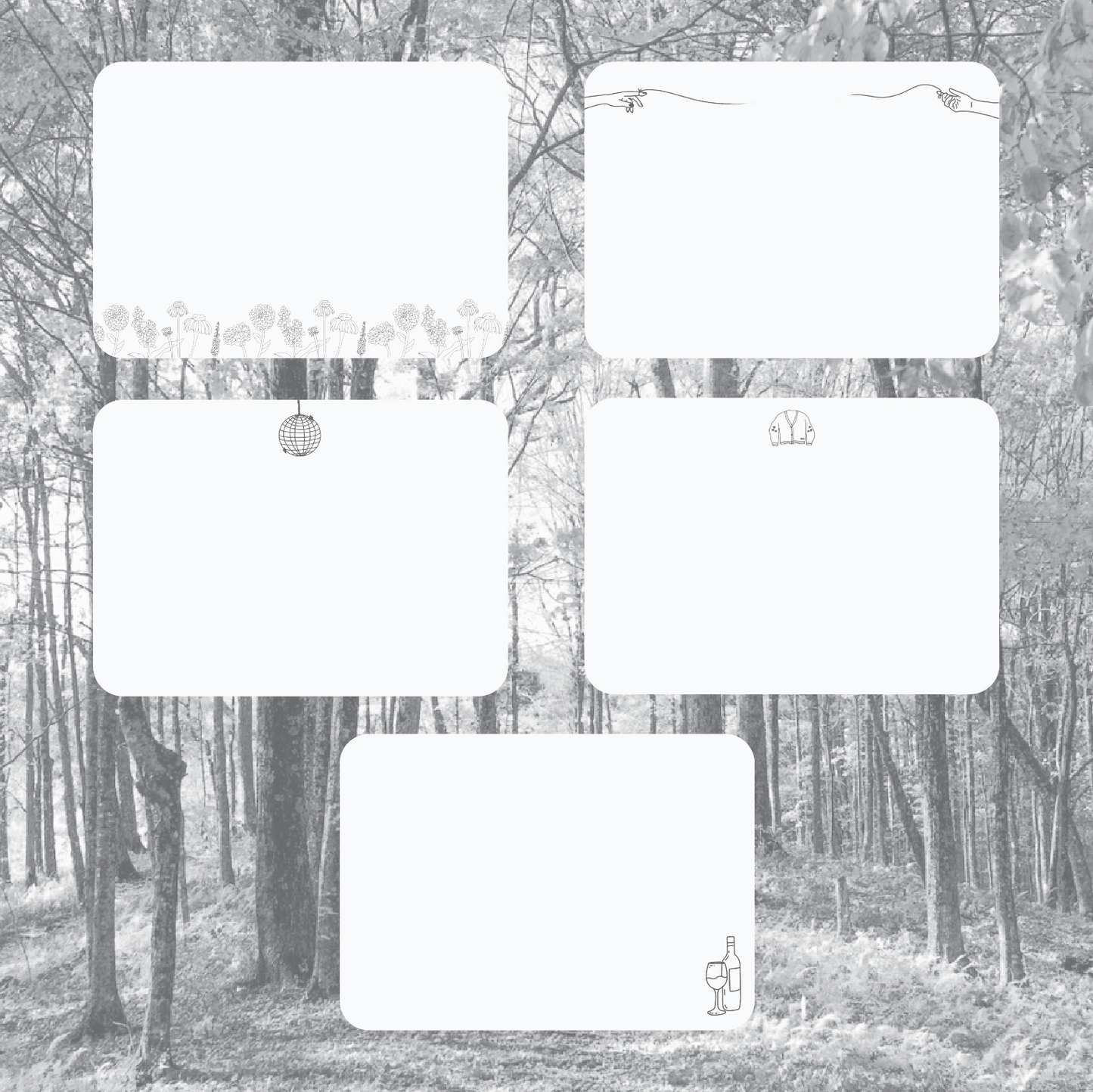 In The Trees Eras Blank Card Bundle